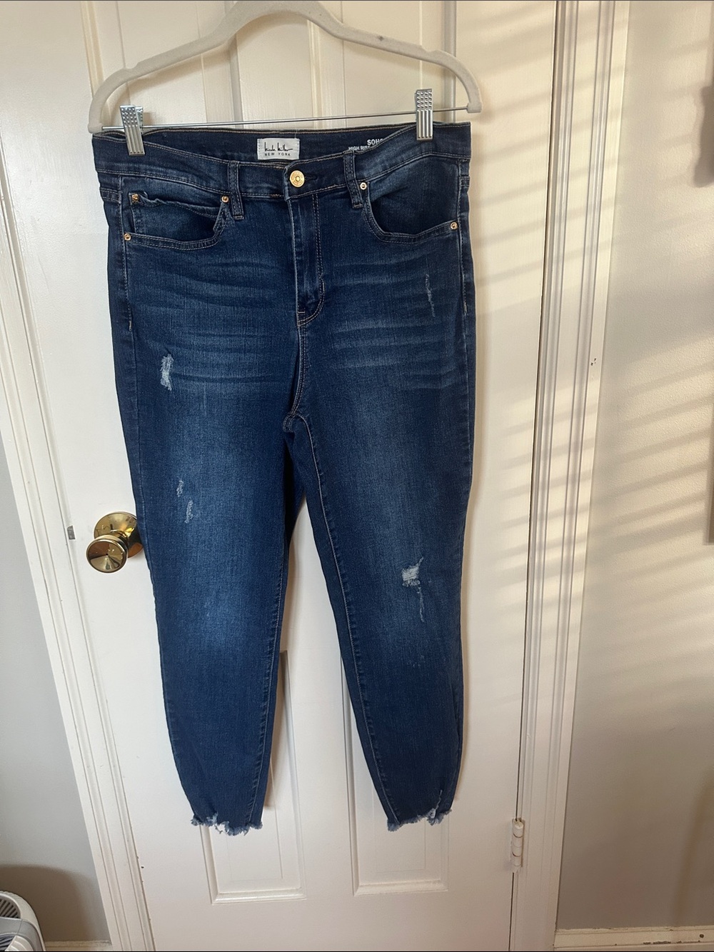 Nicole Miller SOHO Dark Blue Ankle Crop Skinny Jeans
